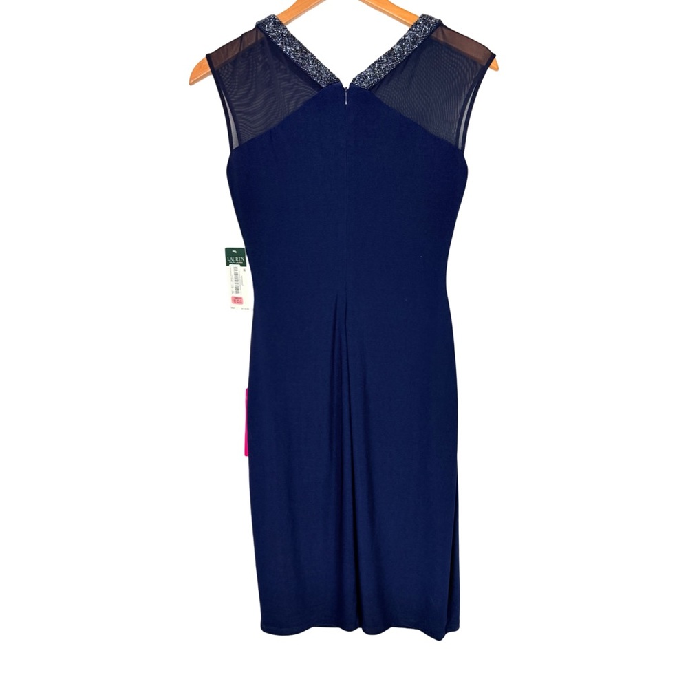 LAUREN RALPH LAUREN Matte Jersey Viviennette Dress Navy Blue Cocktail Party
NWT - Picture 3 of 8